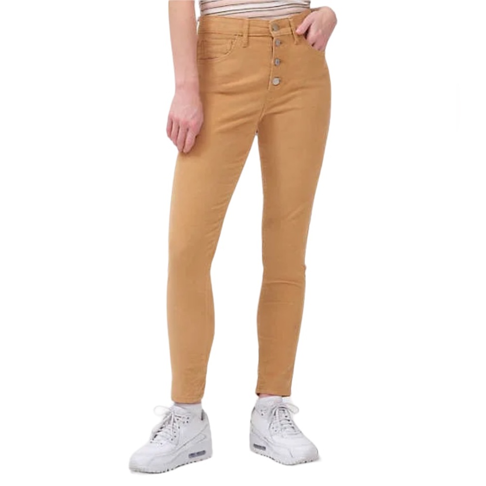 Levi’s 721 High Rise Skinny Corduroy Iced Coffee Brown Button Front Pant Size 32